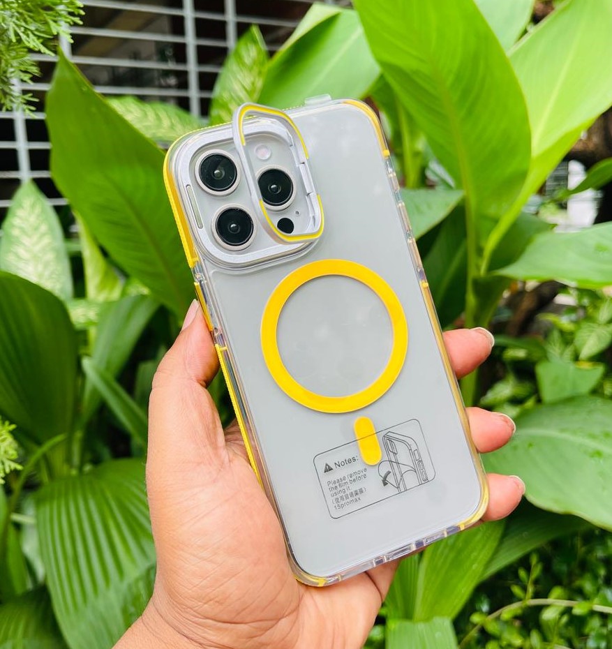 10F Drop tested anti yellow magsafe with Camera stand for 12 to 15 pro max